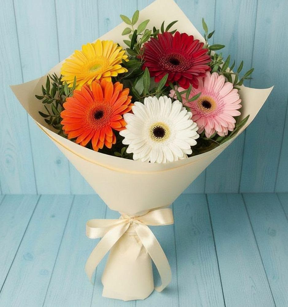 Букет цветов из: Герберы в Мокрое