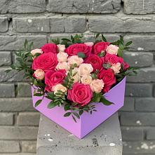 Цветочная композиция из Розы в коробке в Мокрое