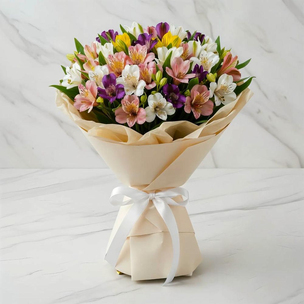 Букет цветов из: Альстромерии в Мокрое