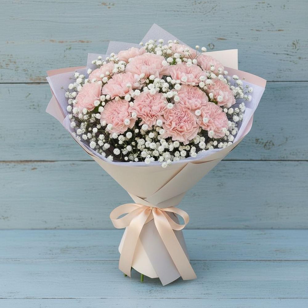 Букет цветов из: Гвоздики в Мокрое