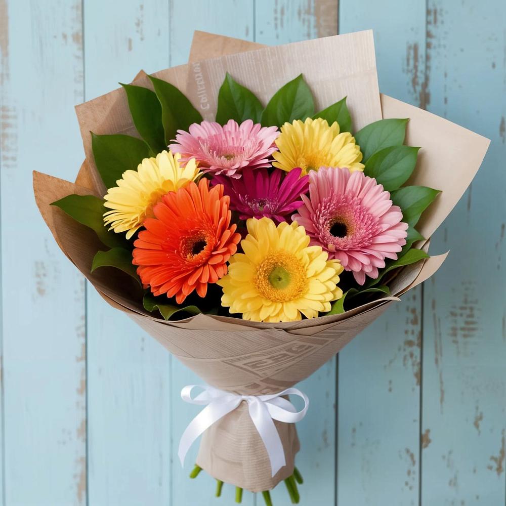Букет цветов из: Герберы в Мокрое