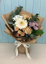 Букет цветов из:  Герберы и Хризантемы в Мокрое