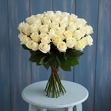 Букет 51 Белая роза Эдлесс Лав в Мокрое