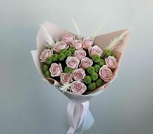 Букет цветов из:  Розы и Хризантемы #REPLACE_PRED# Мокрое