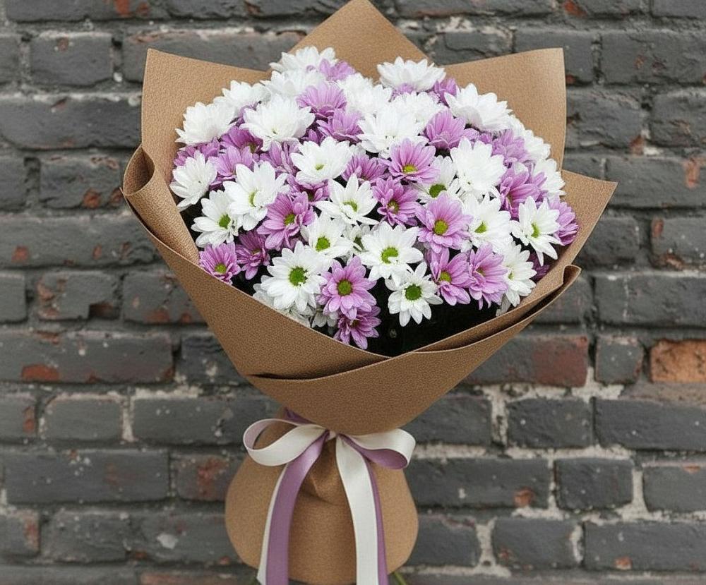 Букет цветов из: Хризантемы в Мокрое
