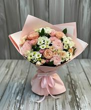 Букет цветов из:  Гвоздики, Розы и Хризантемы в Мокрое