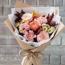 Букет цветов из:  Гвоздики, Хризантемы и Розы в Мокрое