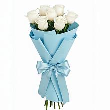 Букет 7 белых роз Проуд в Мокрое