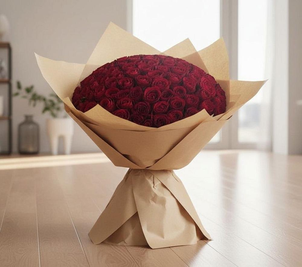 Букет 101 Красная роза в Мокрое