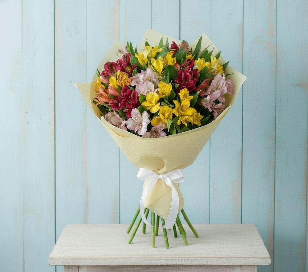 Букет цветов из: Альстромерии в Мокрое