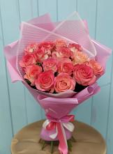 Букет 15 Розовых роз Равель в Мокрое