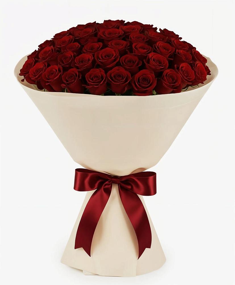 Букет 101 Бордовая роза Блэк Бакарра в Мокрое