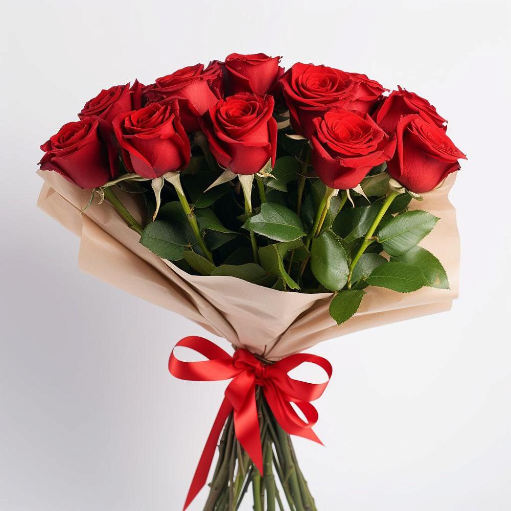 Букет 11 Красных роз Эдлесс Лав в Мокрое