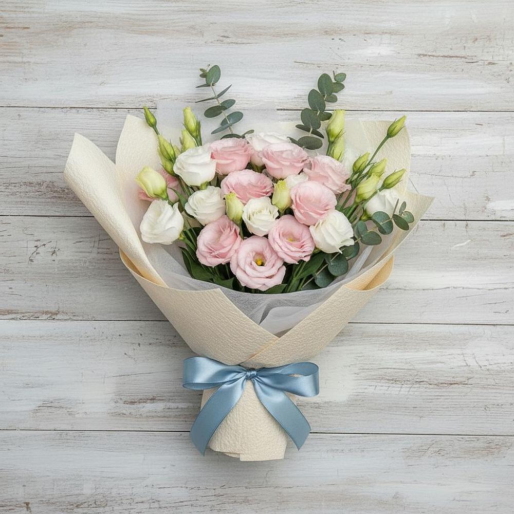 Букет цветов из: Лизиантусы в Мокрое